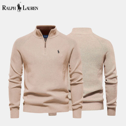 RL Zip Cable Sweater