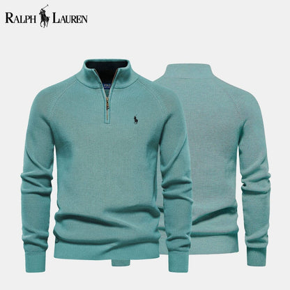 RL Zip Cable Sweater
